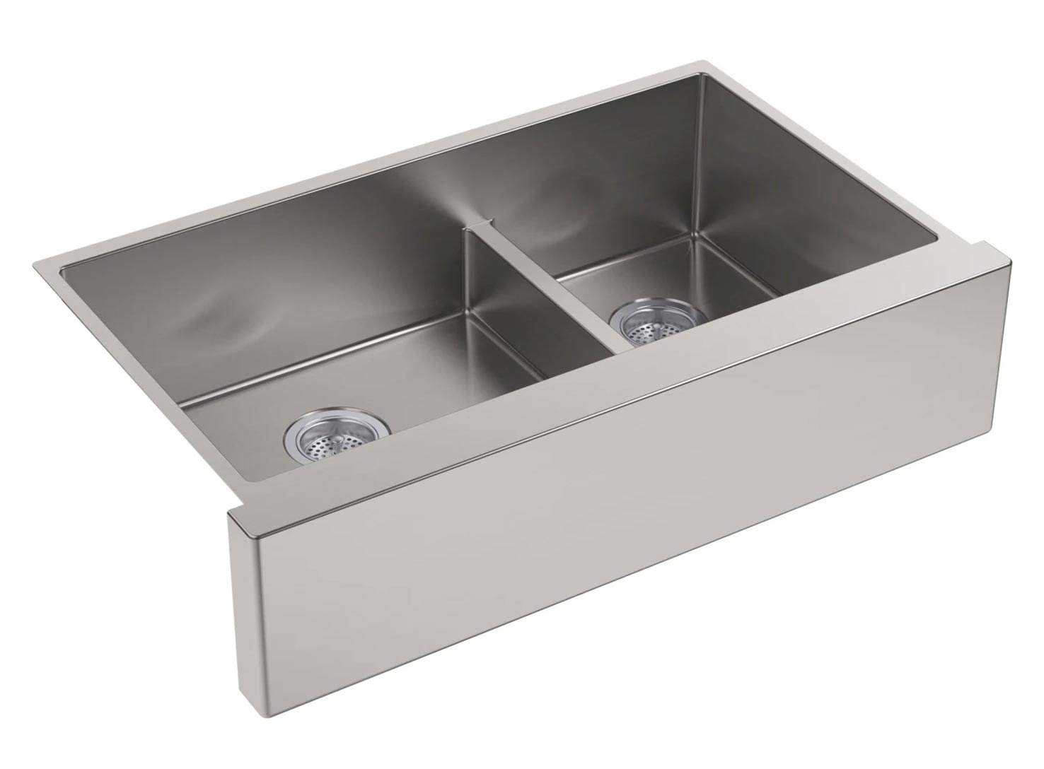Kohler Strive 60/40 Deep Basin Stainless Steel Apron Front Kitchen Sink Image