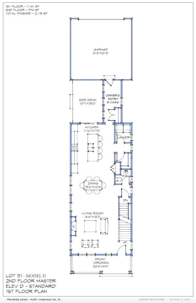 Model D - First Floor Plan