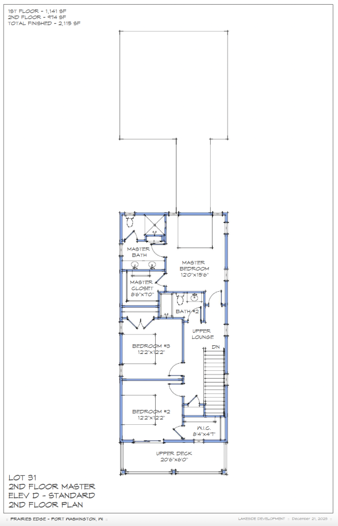 Model D - Second Floor Plan