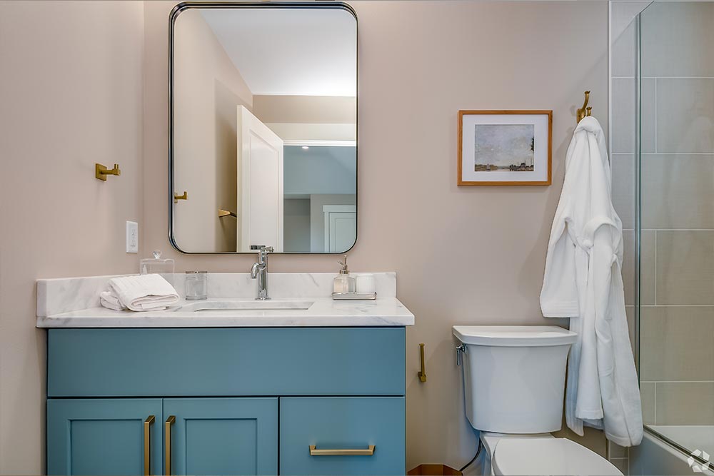 Guest bathroom in Dublin Model at Prairie's Edge -Port Washington, WI