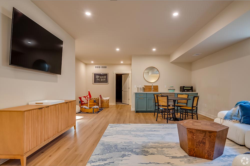 Finished basement in Dublin Model at Prairie's Edge -Port Washington, WI